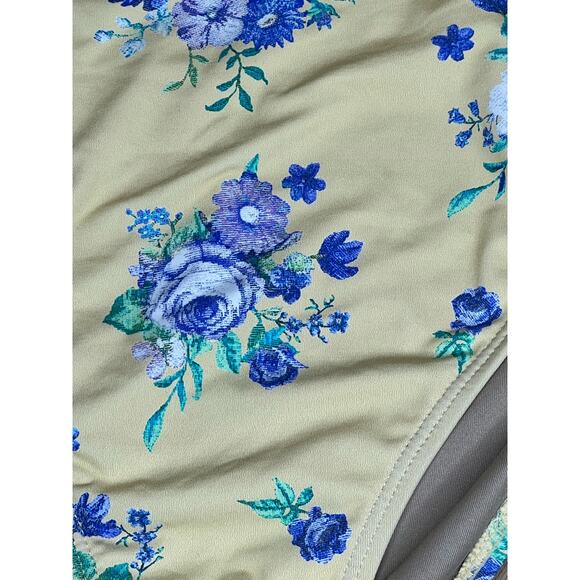 WeWoreWhat Cream Floral High-Rise Bikini Bottom S - Picture 3 of 4
